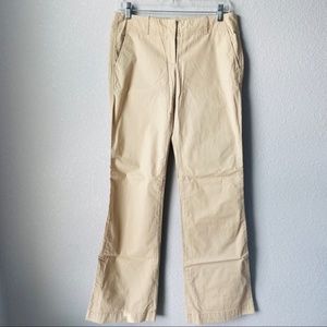 Theory Khaki Flared Trousers Sz 6
